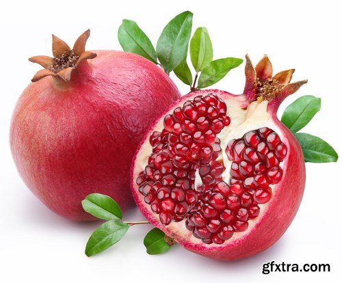 Juicy pomegranates, avacados, watermelon and figs - 20xUHQ JPEG Photo Stock