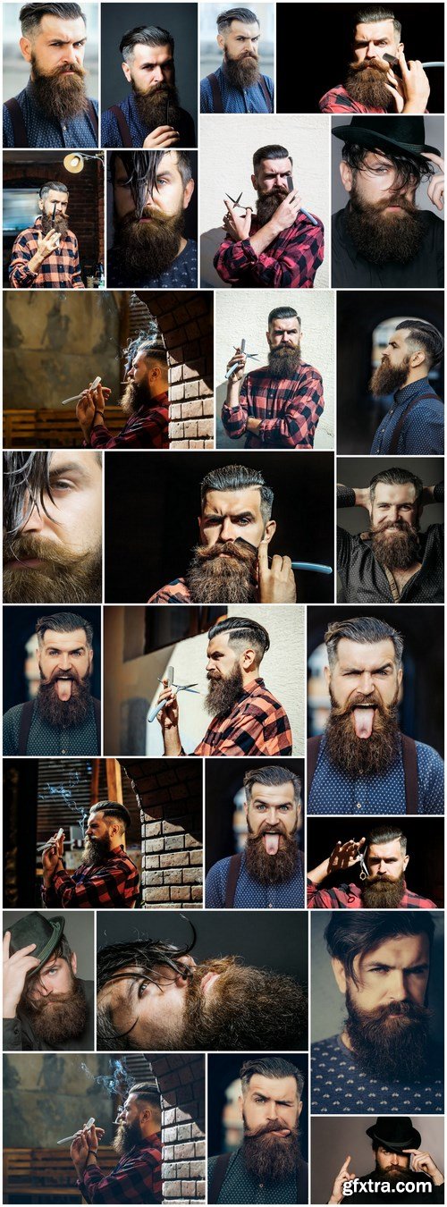 Man with Beard, Brutal Style, Hipster 2 - 26xUHQ JPEG Photo Stock