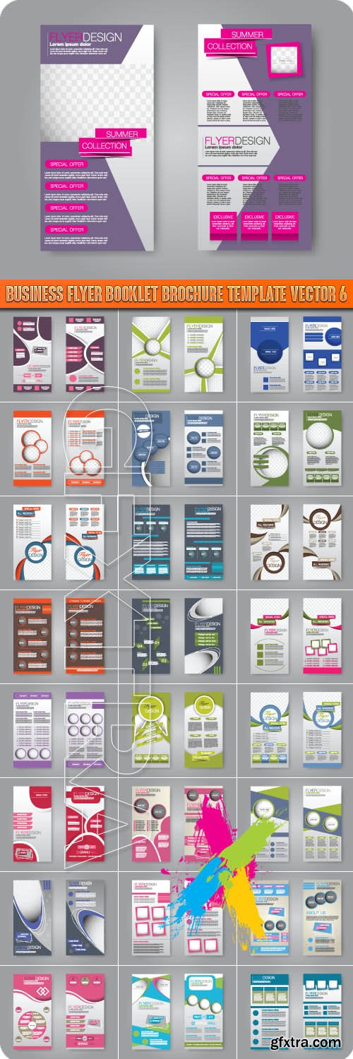 Business flyer booklet brochure template vector 6