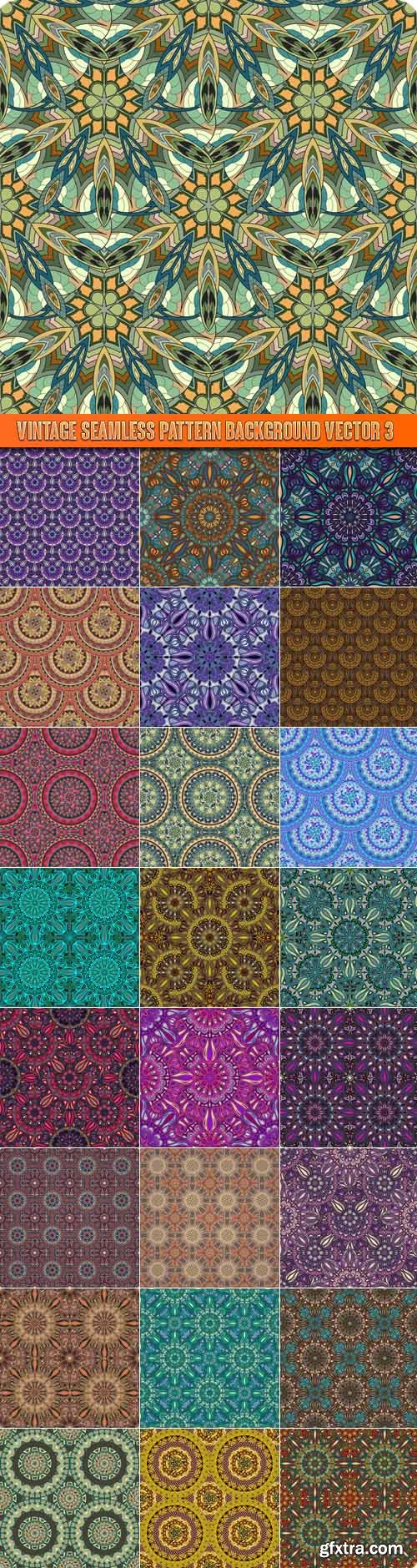 Vintage Seamless pattern background vector 3