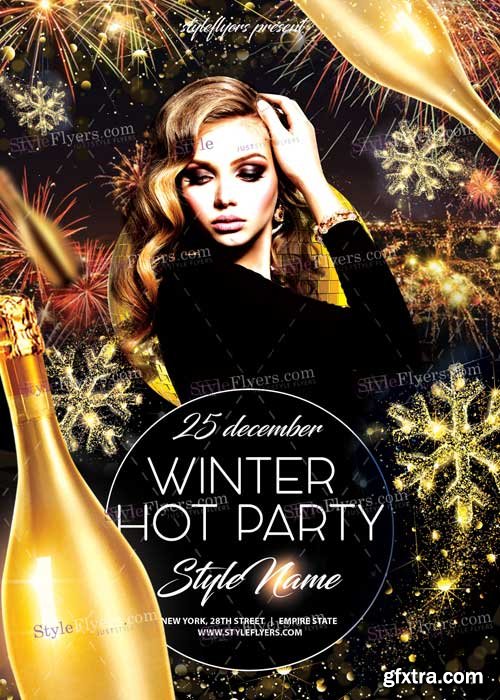 Winter Hot Party PSD V9 Flyer Template