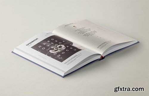 Open PSD Book Mockup Hardcover