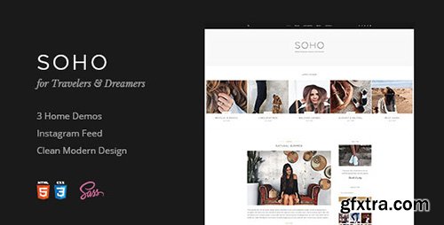 ThemeForest - Soho v1.0 - Blog Template For Travelers & Dreamers - 17277333