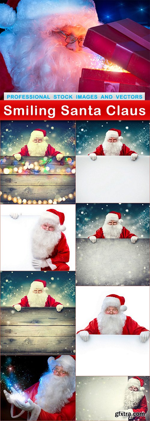 Smiling Santa Claus - 9 UHQ JPEG