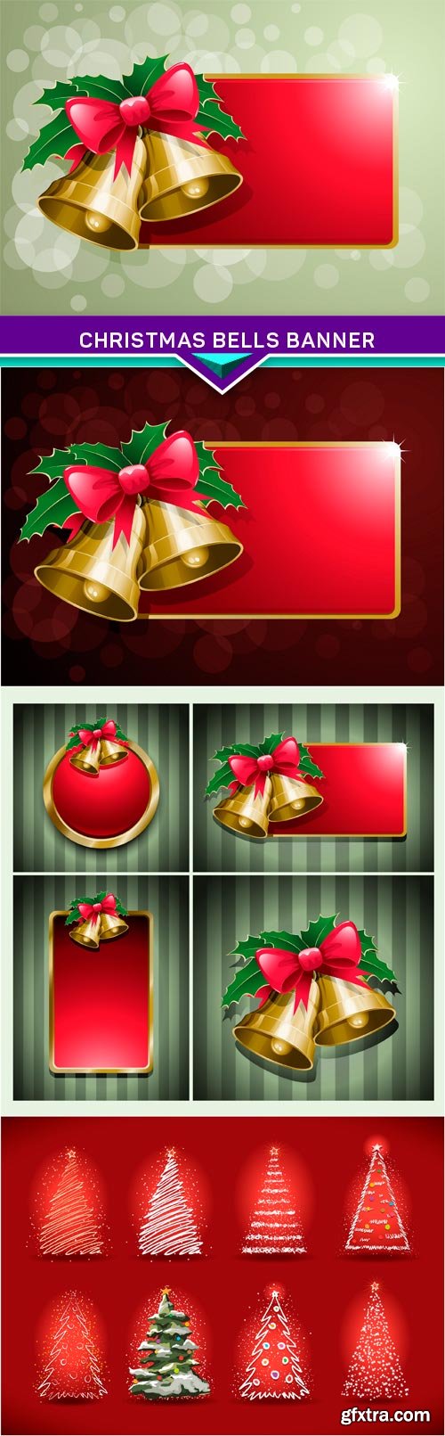 Christmas bells banner 4X JPEG
