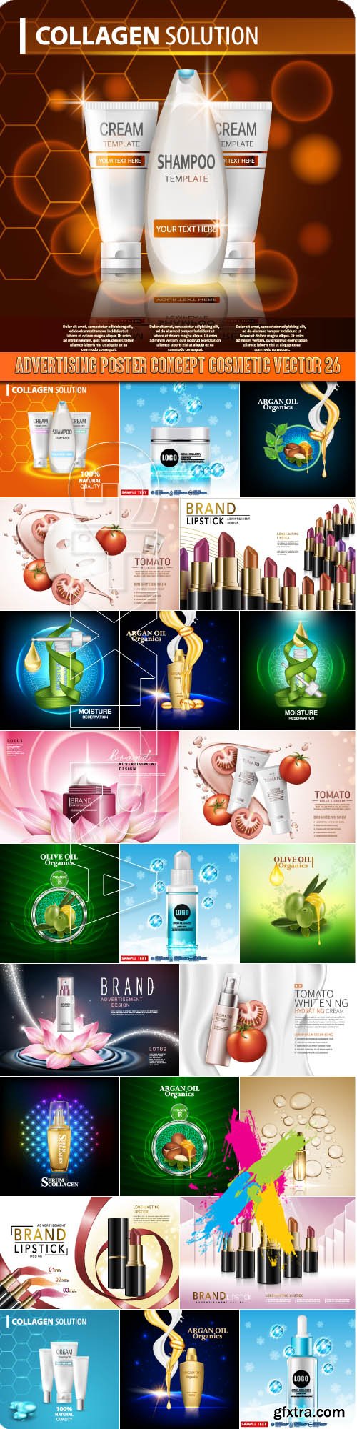 Advertising Poster Concept Cosmetic vector 26