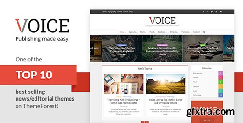 ThemeForest - Voice v2.2.1 - Clean News/Magazine WordPress Theme - 9646105