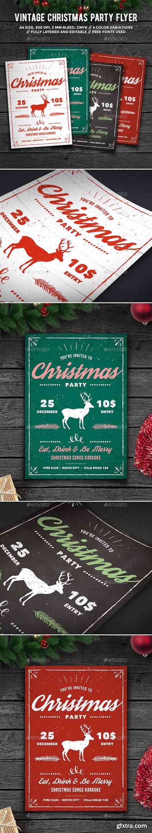 GR - Vintage Christmas Party Flyer 13839276