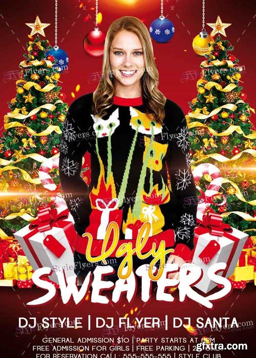 Ugly Sweaters PSD V7 Flyer Template