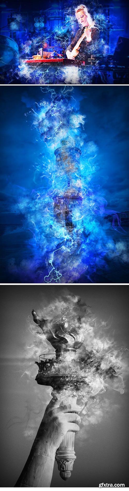 GraphicRiver - Lightning Smoke Storm Photoshop Action - 18565605