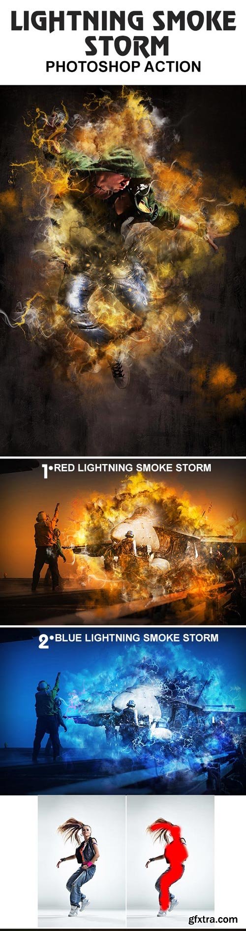 GraphicRiver - Lightning Smoke Storm Photoshop Action - 18565605