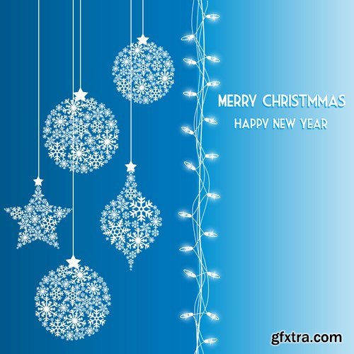 New Year 2017 & Christmas Design 12 - 20xEPS Vector Stock