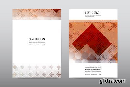 Magazine booklet cover, brochure layout template & abstract flyer design - 20xEPS Vector Stock