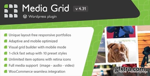 CodeCanyon - Media Grid v4.31 - Wordpress Responsive Portfolio - 2218545