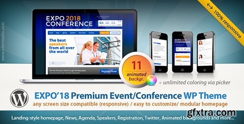 ThemeForest - Expo18 v1.2.4 - Responsive Event Conference WordPress Theme - 2680170