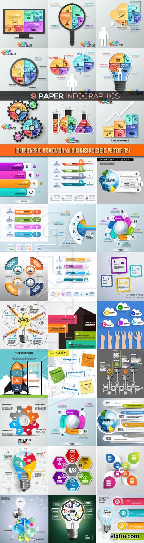 Infographic and diagram business design vector 121