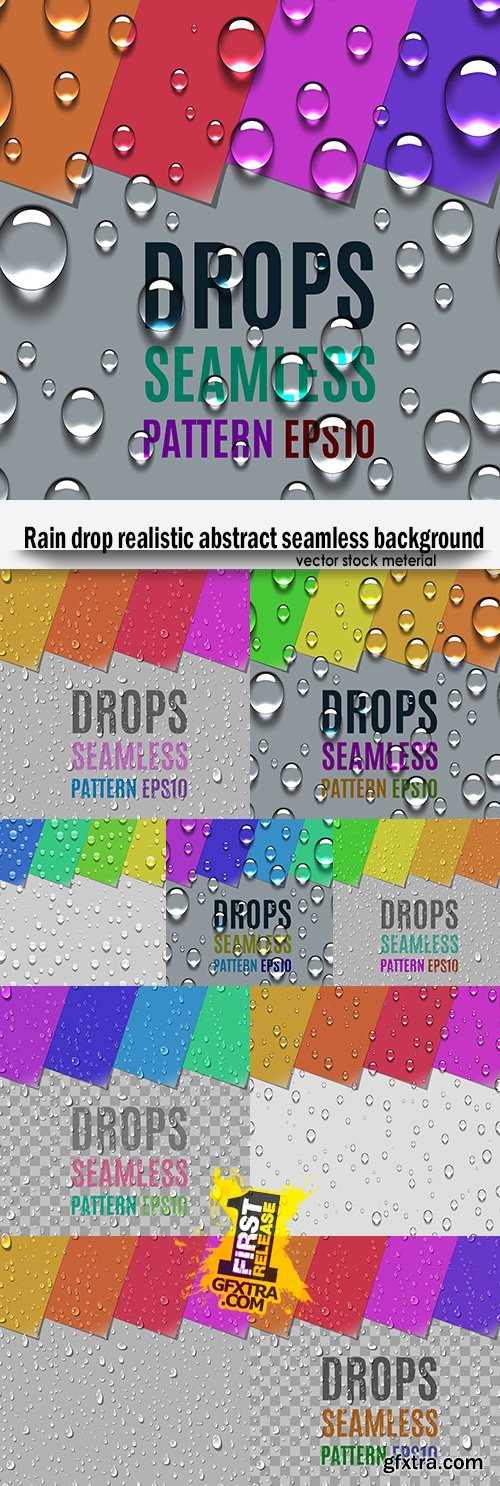 Rain drop realistic abstract seamless background