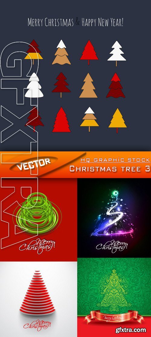 Stock Vector - Christmas tree 3