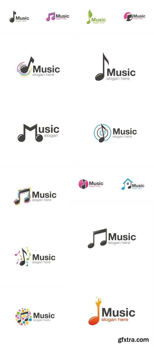 Music Logo Creative Design Vector