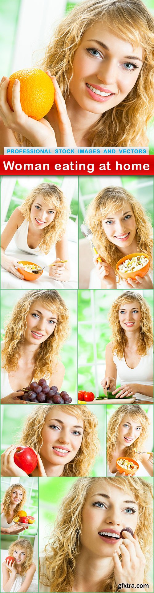 Woman eating at home - 10 UHQ JPEG