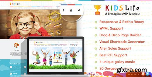 ThemeForest - Kids Life v1.6 - Children WordPress Theme - 10068328