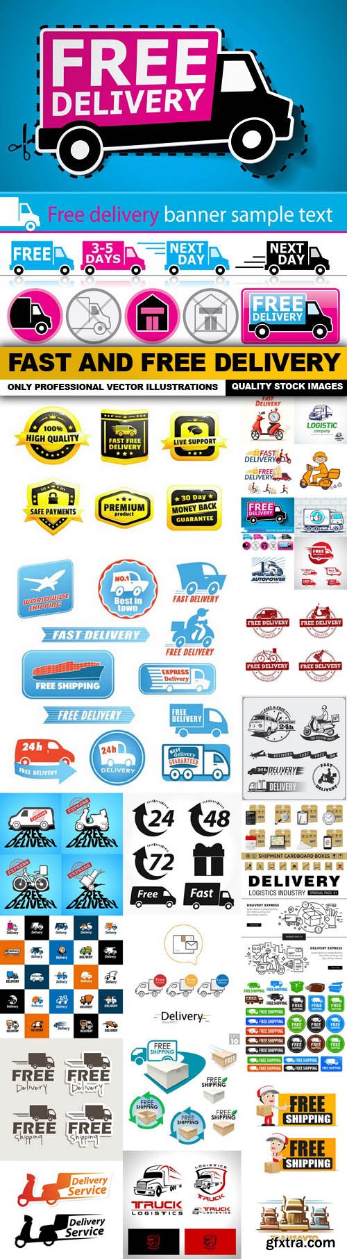 Fast And Free Delivery - 25 Vector