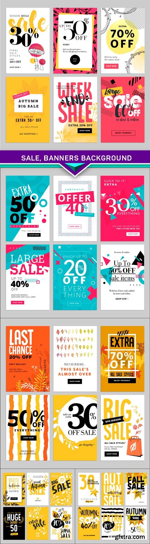 Sale, banners background #3 5X EPS