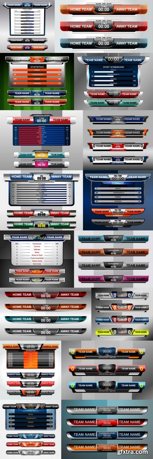 Soccer or Football Scoreboard Statistics Template