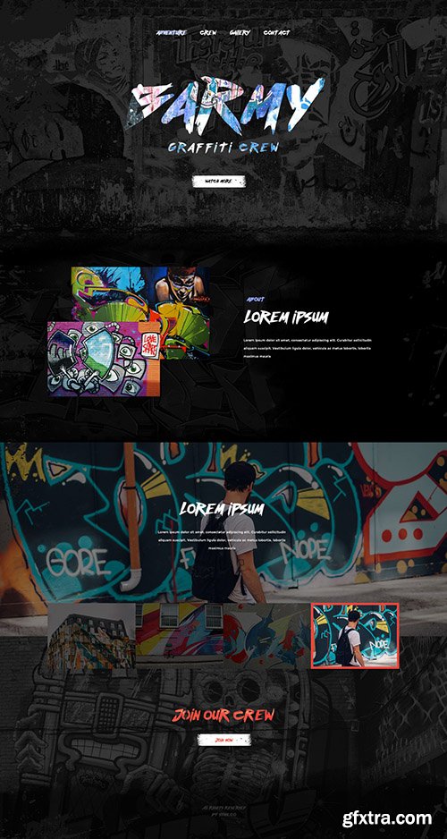 PSD Web Template - Barmy - Stylish And Modern One Page PSD Template