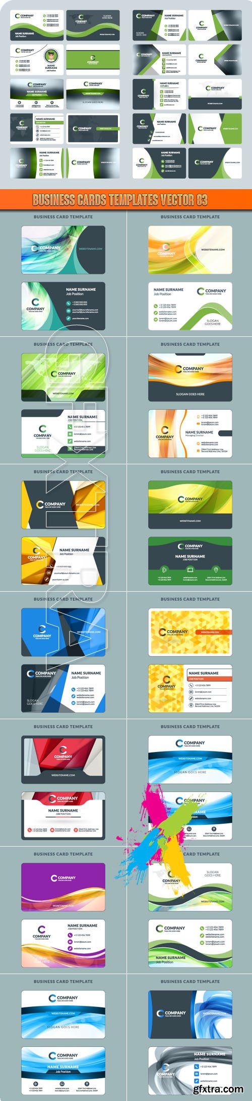 Business Cards Templates vector 83