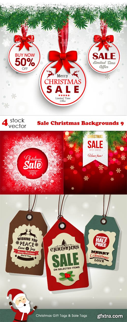 Vectors - Sale Christmas Backgrounds 9