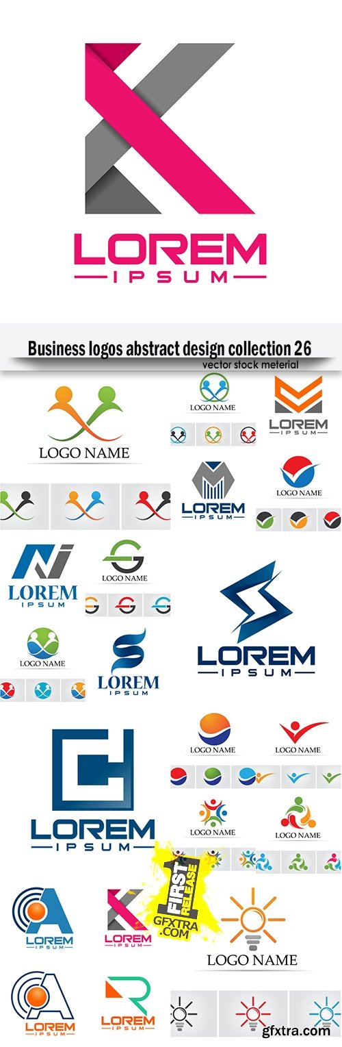 Business logos abstract design collection 26