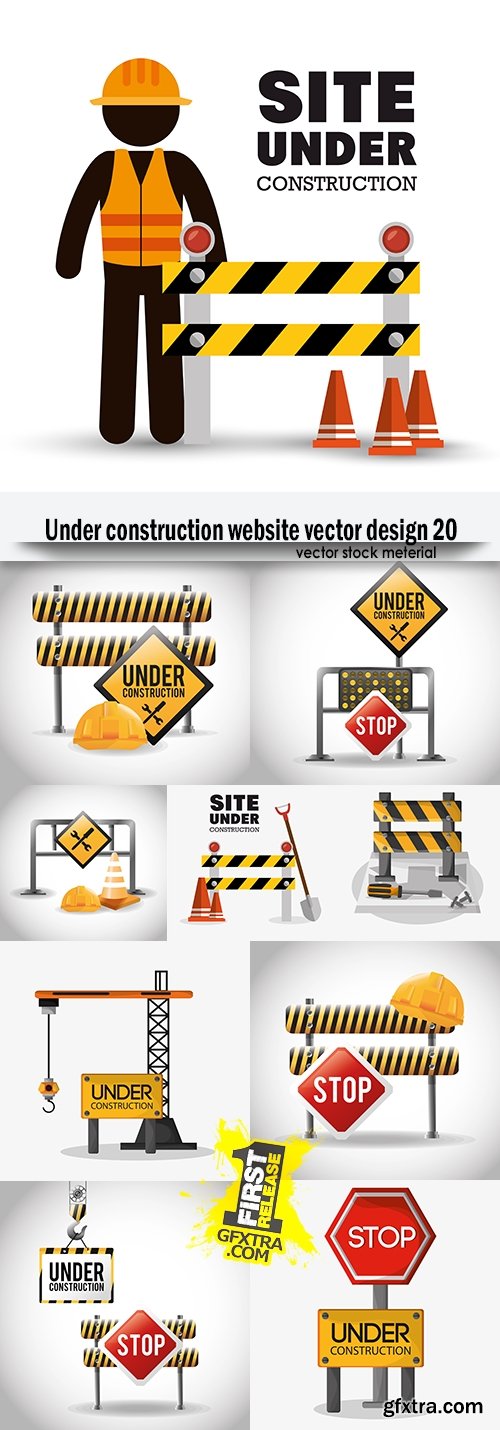 Under construction website vector design 20