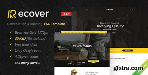 ThemeForest - Recover v1.2.0 - Construction Building PSD Template - 13812922