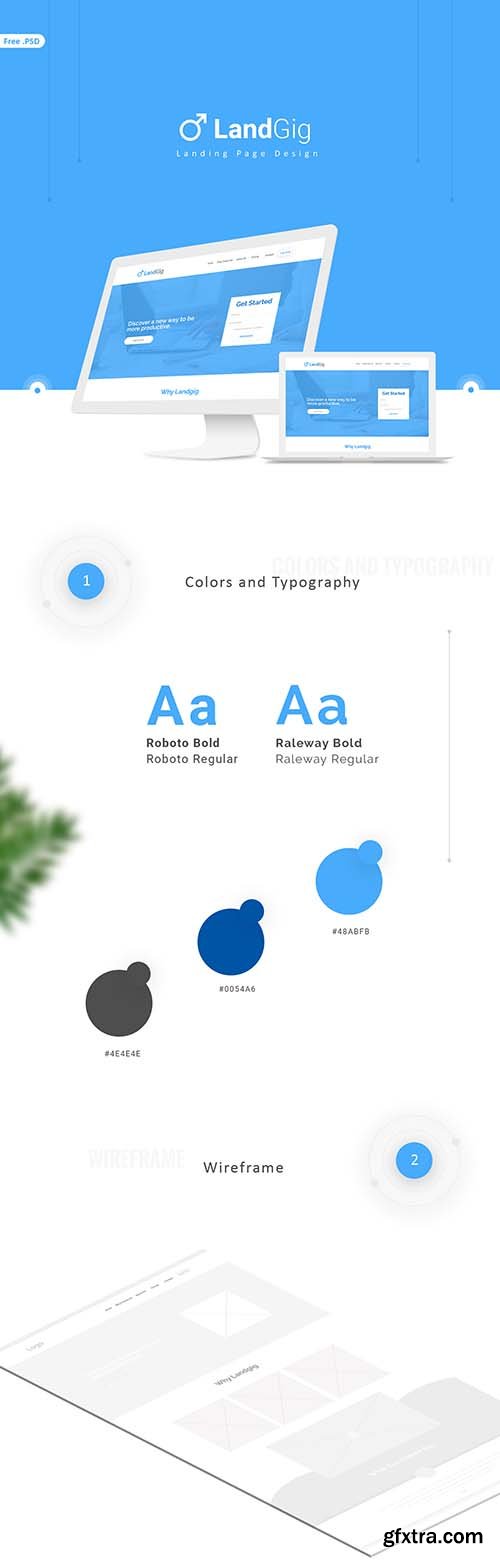 Landgig – Landing page template psd