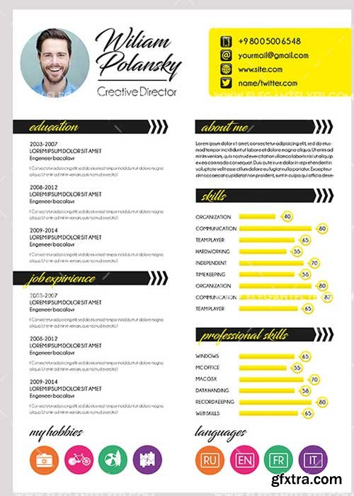 CV Premium CV and Cover Letter PSD V7 Template