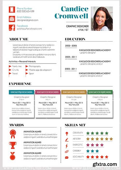 CV Premium CV and Cover Letter PSD V8 Template