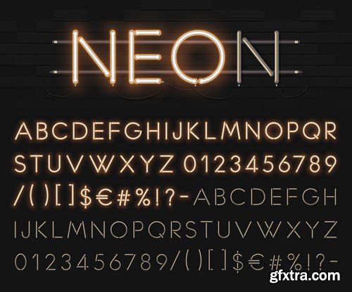 Neon Retro Lights - 15x EPS