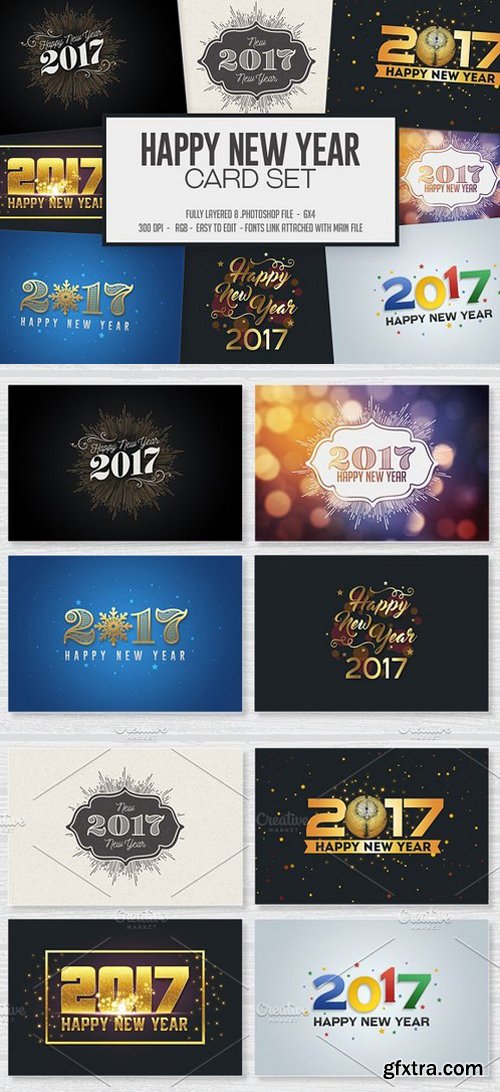 CM - Happy New Year Card / Invitation Set 1014702