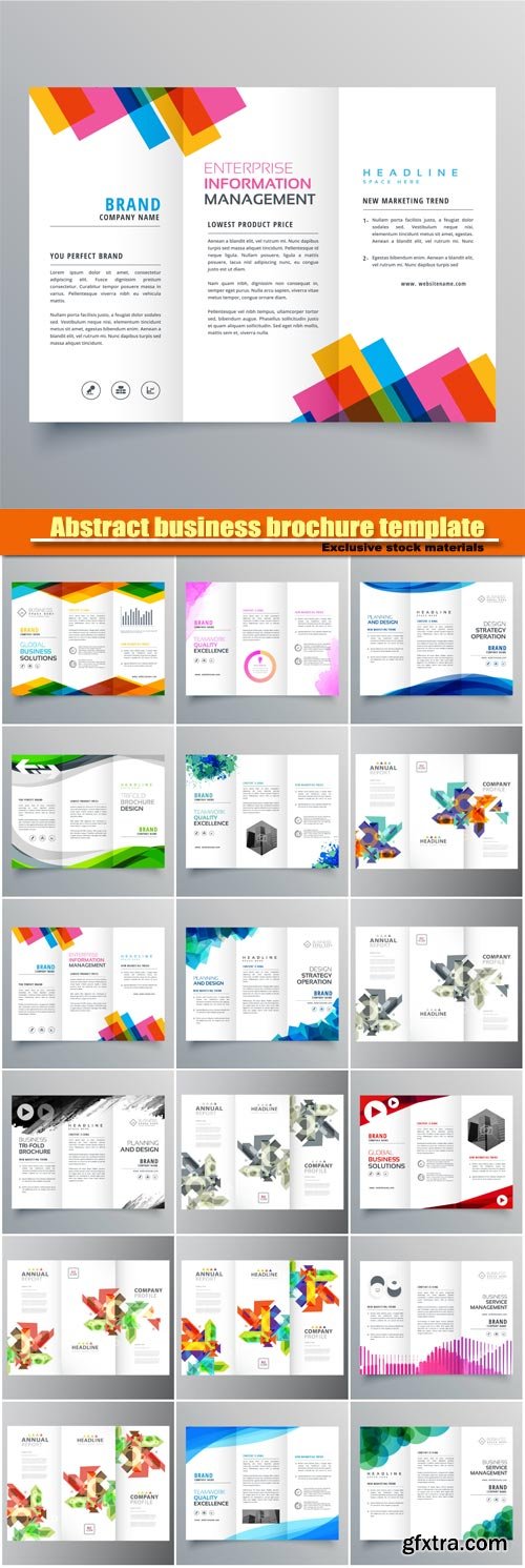 Abstract business brochure template in creative style