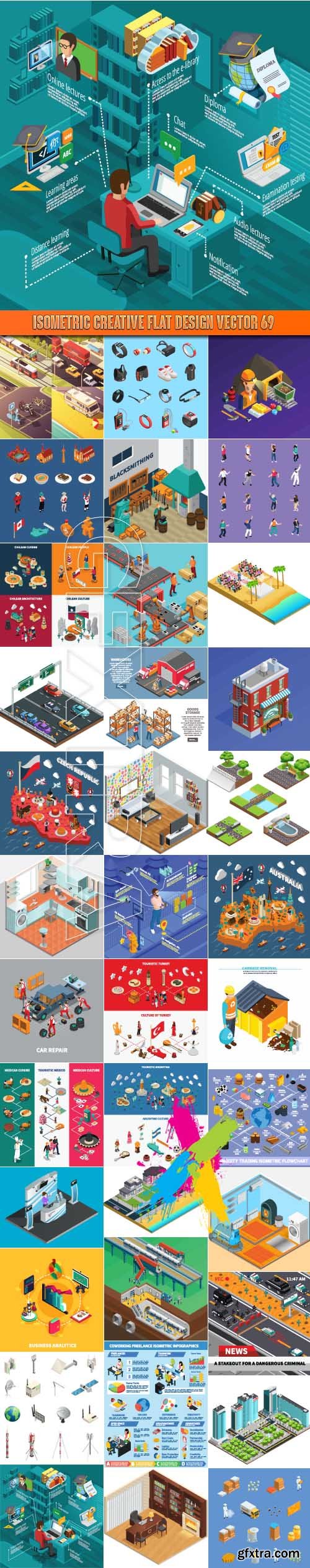 Isometric creative flat design vector 69