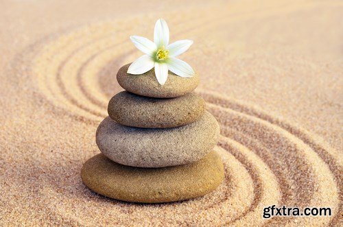 Spa concept & Flower and stones - 16xUHQ JPEG Photo Stock