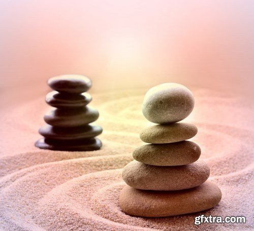 Spa concept & Flower and stones - 16xUHQ JPEG Photo Stock