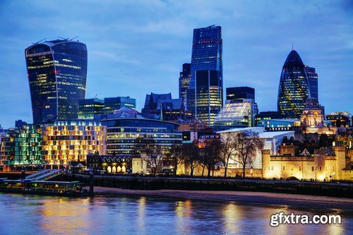 City of London - World Financial Center, 13xUHQ JPEG Photo Stock