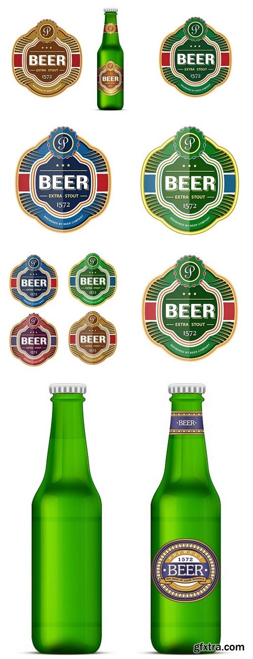 Beer bottle label template