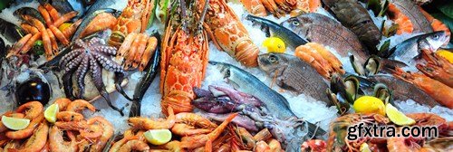 Fresh seafood - 25xUHQ JPEG Photo Stock