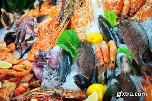 Fresh seafood - 25xUHQ JPEG Photo Stock