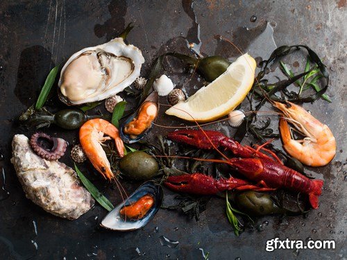 Fresh seafood - 25xUHQ JPEG Photo Stock