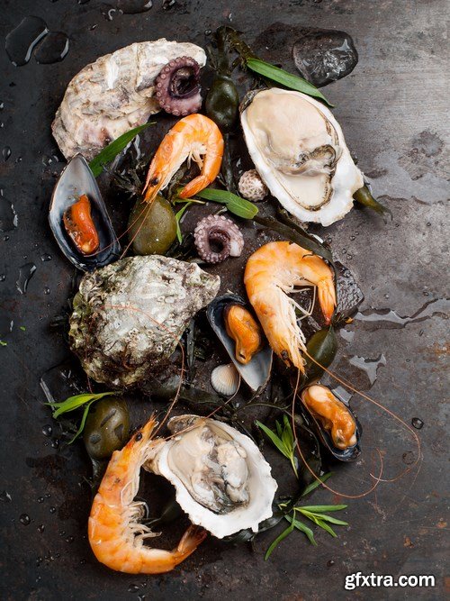 Fresh seafood - 25xUHQ JPEG Photo Stock