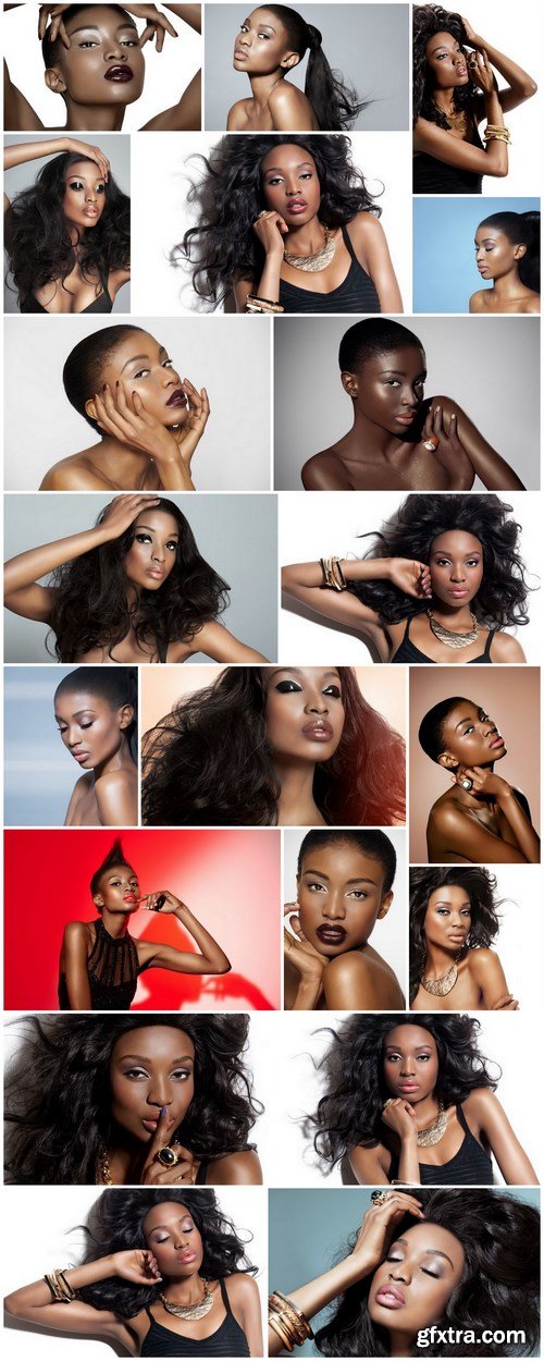 Sexy Black Woman - 20xUHQ JPEG Photo Stock